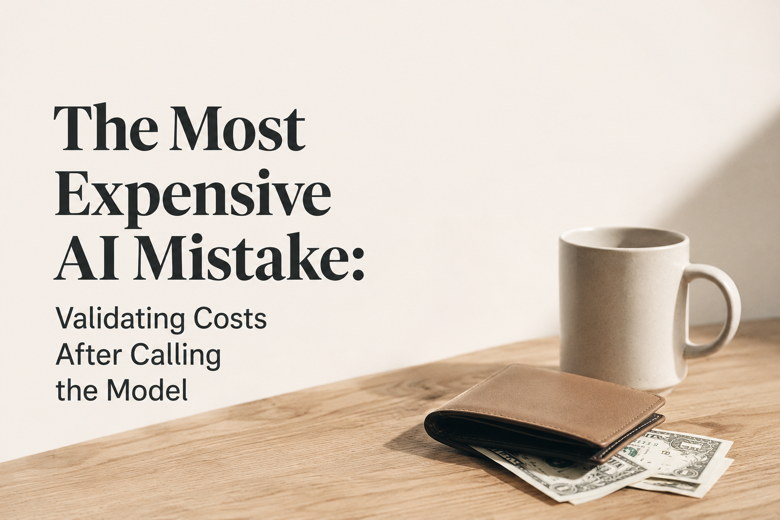 The Most Expensive AI Mistake: Validating Costs After Calling the Model